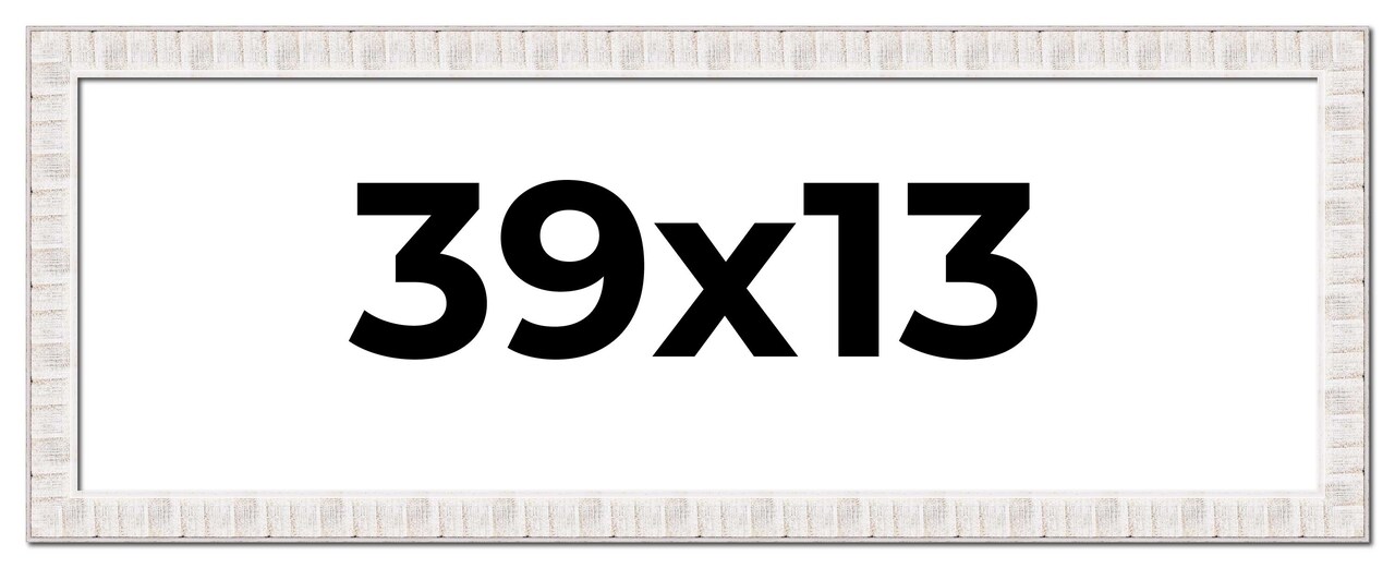 Panoramic Sculpted White Picture Frame - UV Acrylic, Foam Board Backing, Hanging Hardware